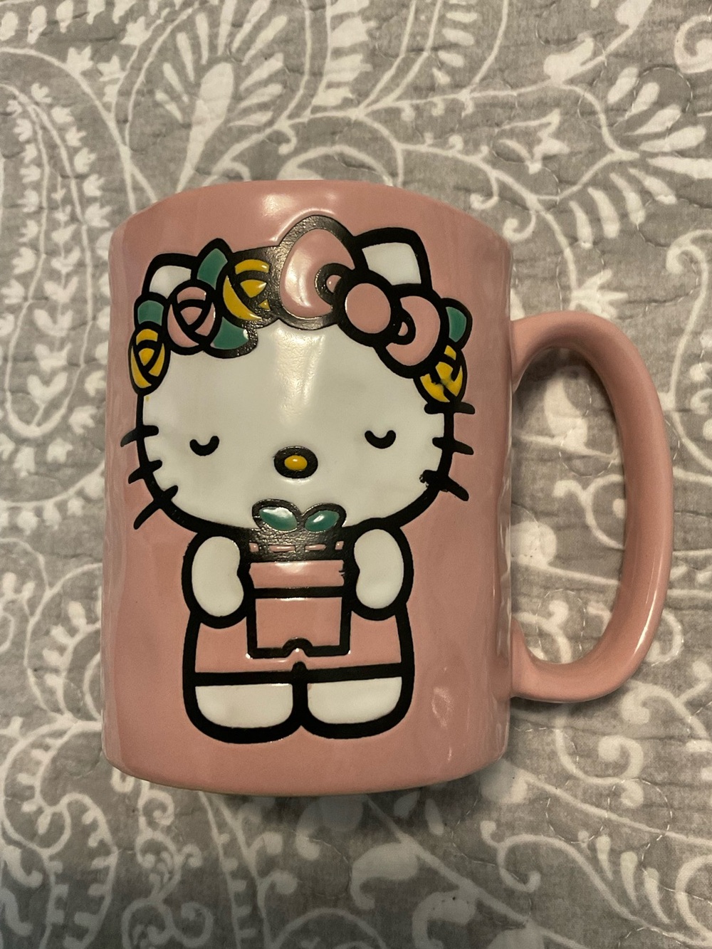 Hello Kitty Flower Textured Mug